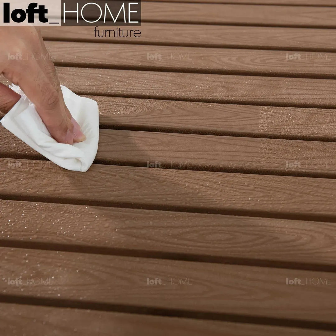 Industrial outdoor dining table bliss 3pcs set layered structure.