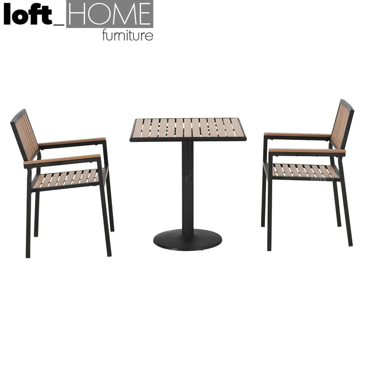 Industrial outdoor dining table bliss 3pcs set color swatches.