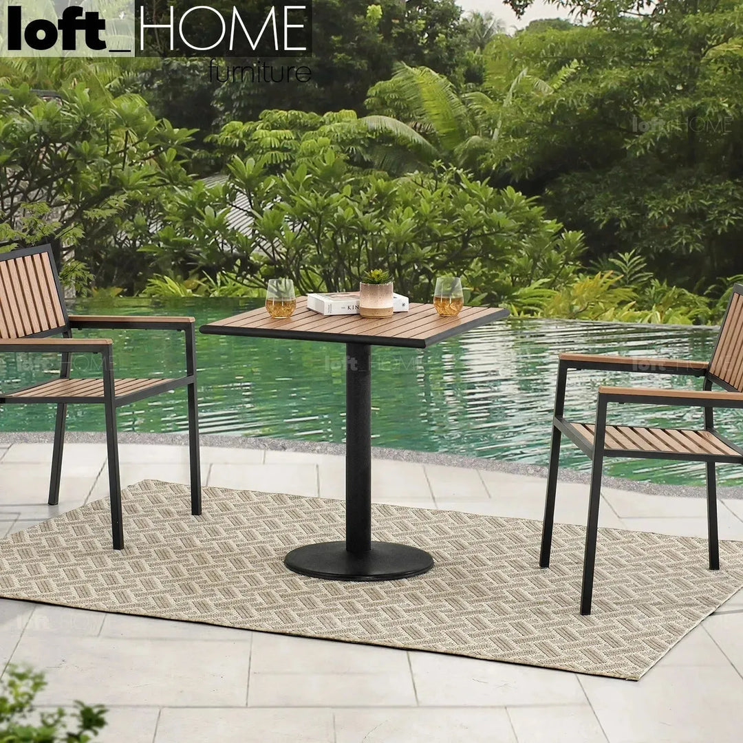 Industrial outdoor dining table bliss primary product view.