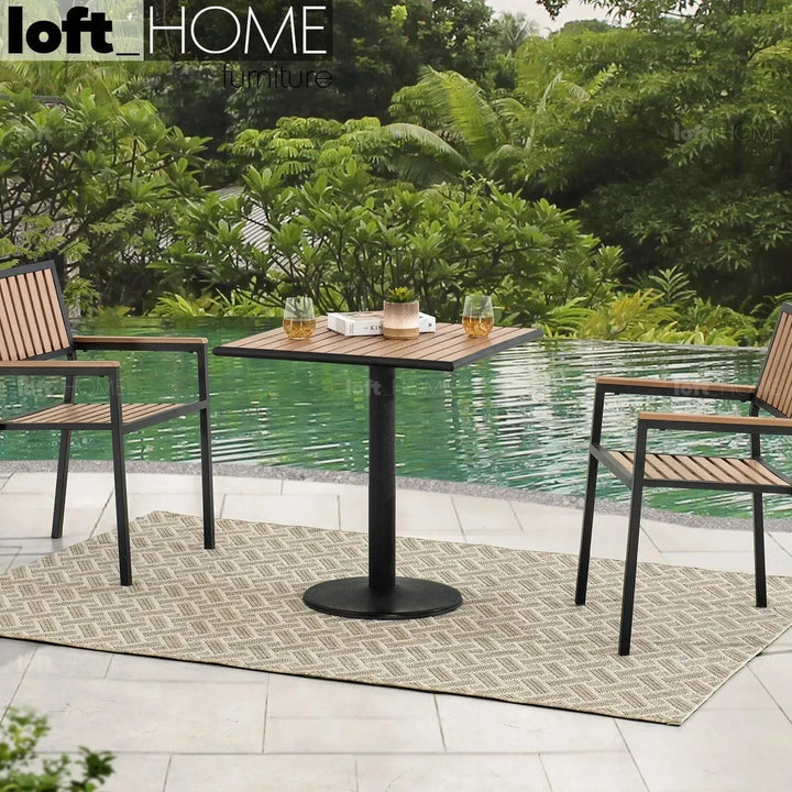 Industrial outdoor dining table bliss primary product view.