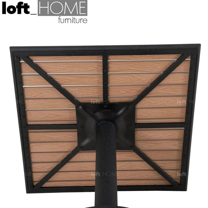 Industrial outdoor dining table bliss material variants.