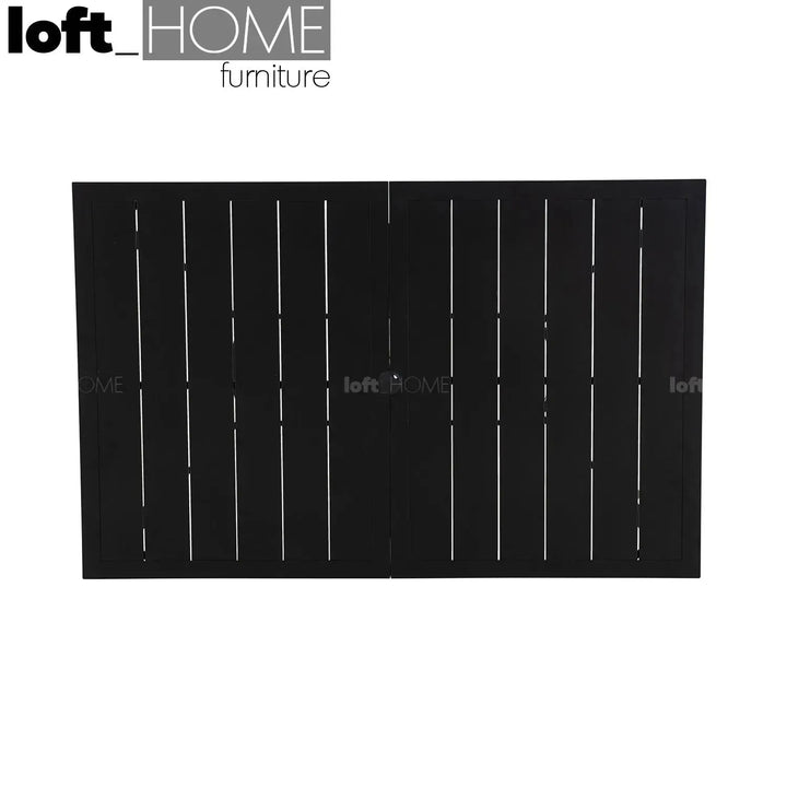 Industrial outdoor dining table patio conceptual design.