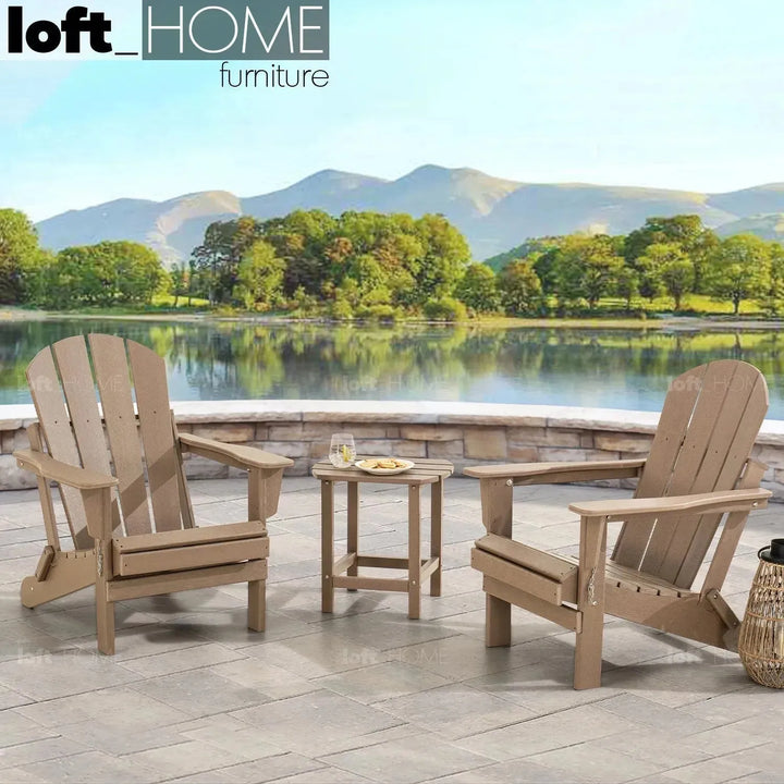 Industrial outdoor foldable 1 seater sofa timberland primary product view.