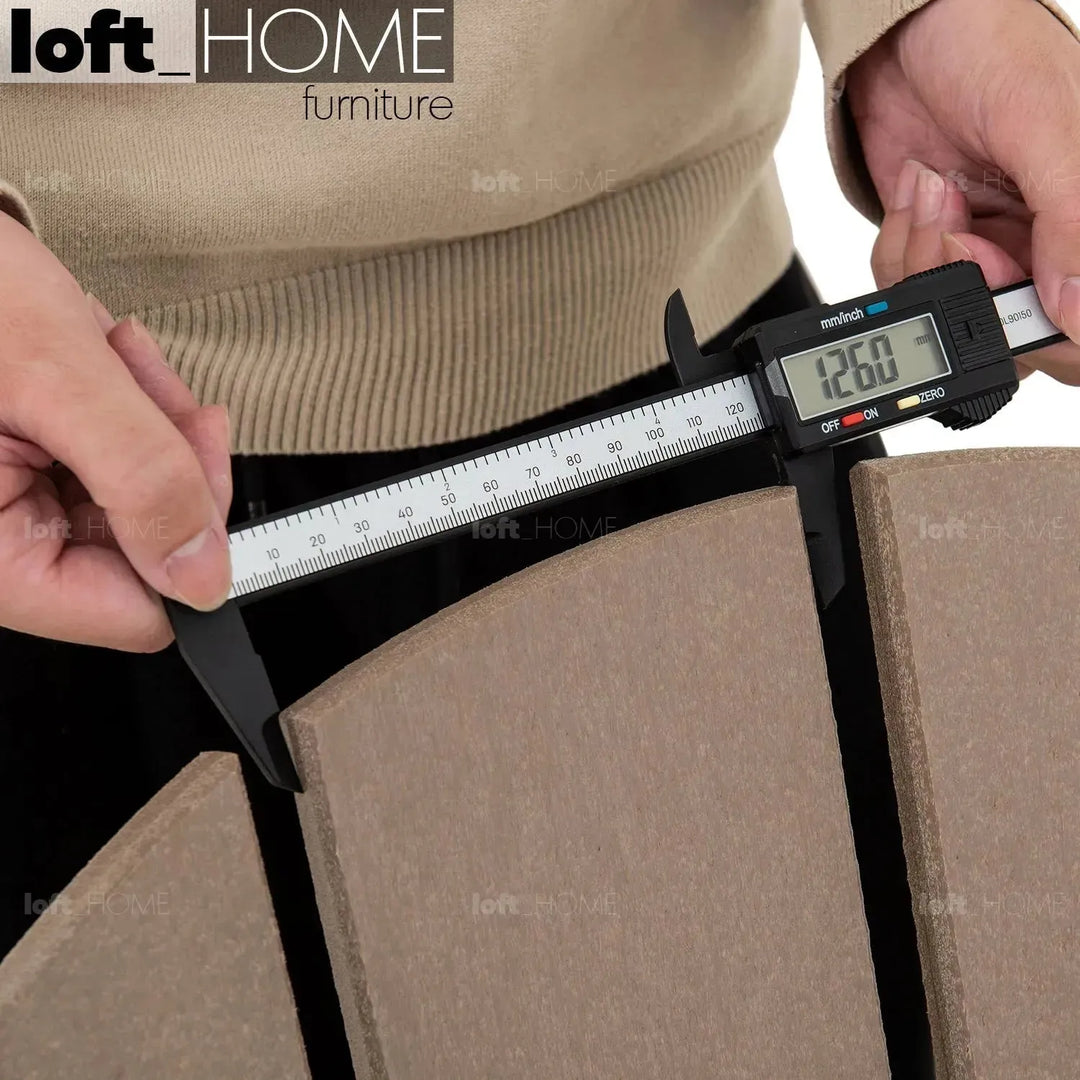 Industrial outdoor foldable 1 seater sofa timberland in panoramic view.