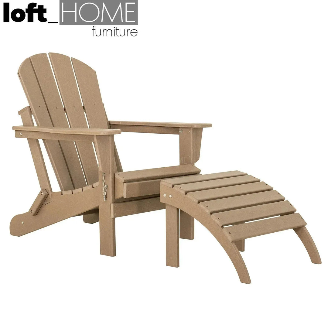 Industrial outdoor ottoman timberland in real life style.