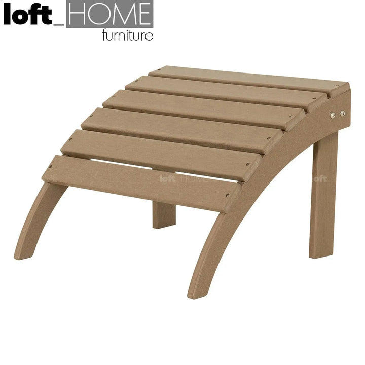 Industrial outdoor ottoman timberland in details.