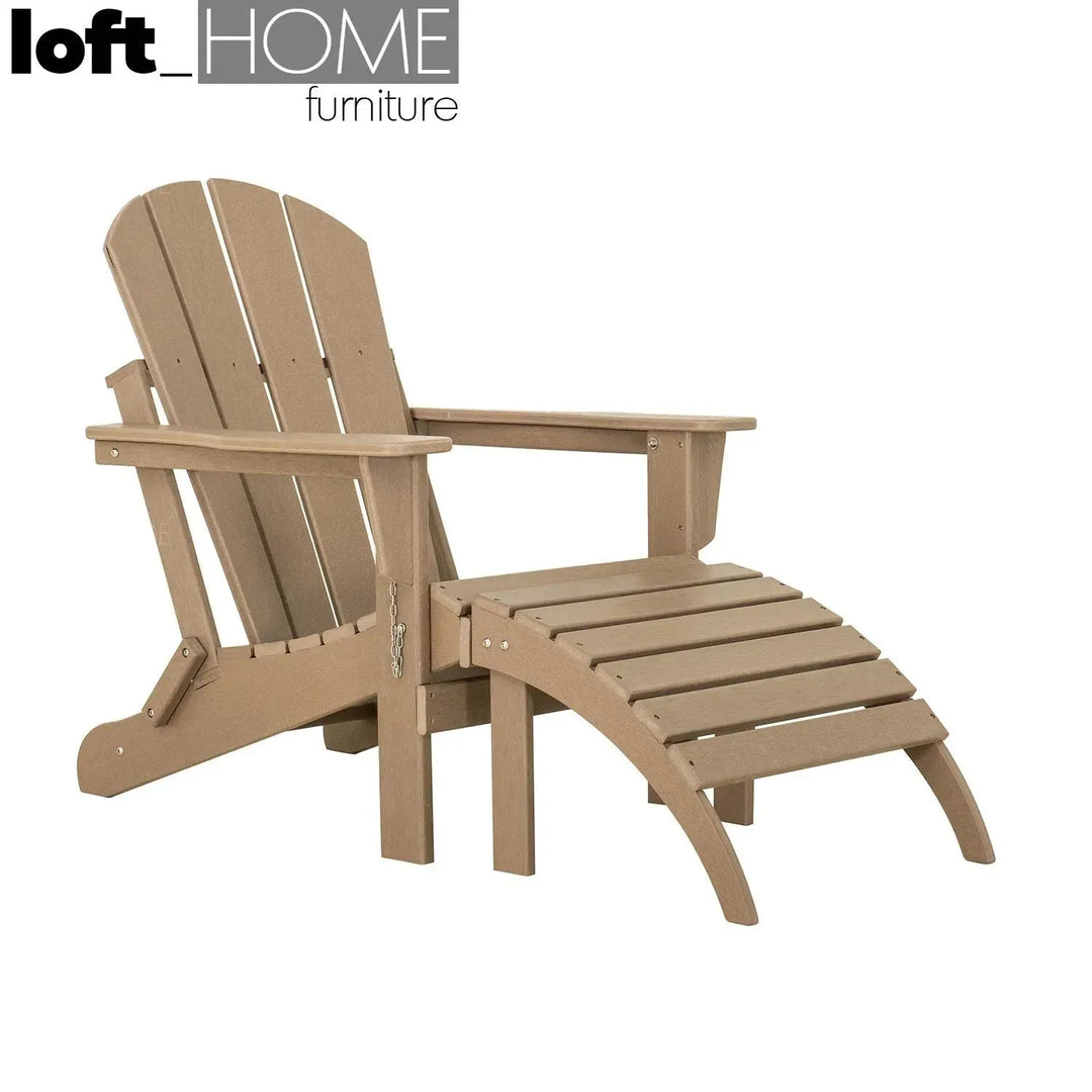 Industrial outdoor ottoman timberland with context.