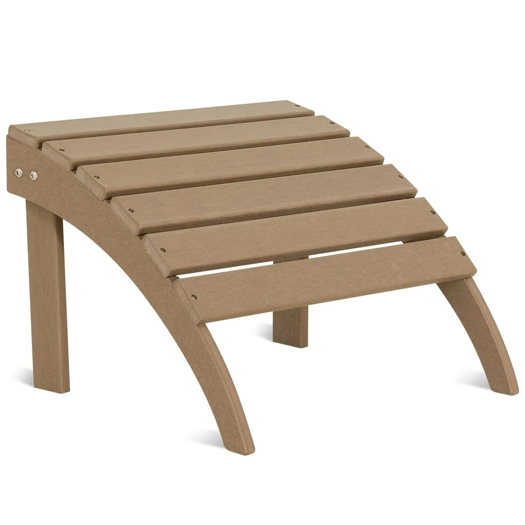 Industrial outdoor ottoman timberland in white background.