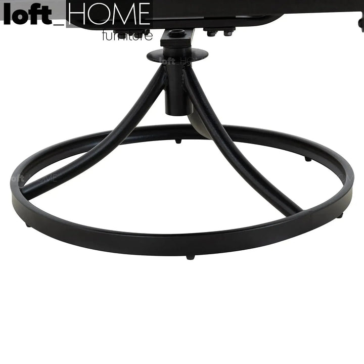 Industrial outdoor revolving dining chair patio layered structure.