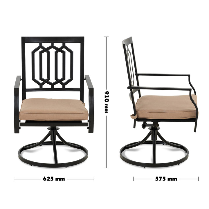 Industrial outdoor revolving dining chair patio size charts.