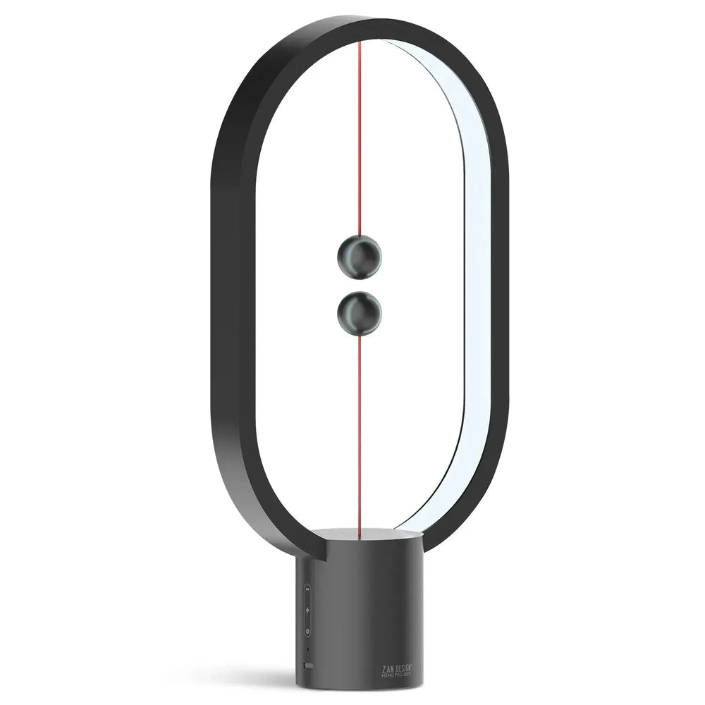 Contemporary plastic charging table lamp heng l in white background.