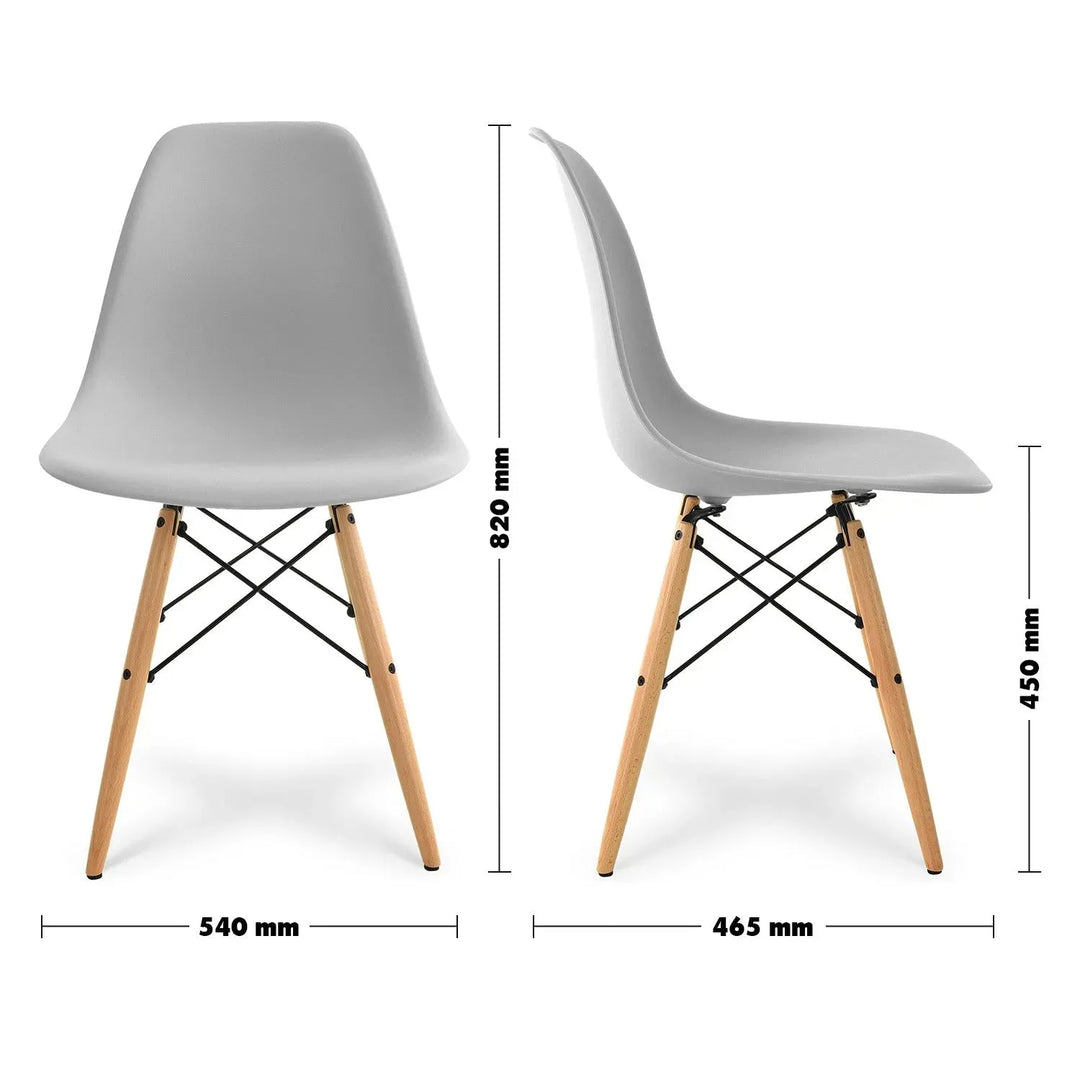 Contemporary plastic dining chair eames grey size charts.
