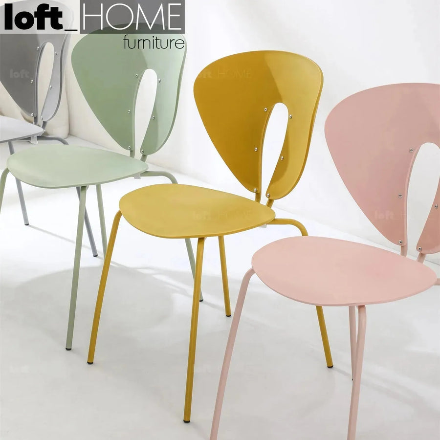 Contemporary plastic dining chair globus primary product view.