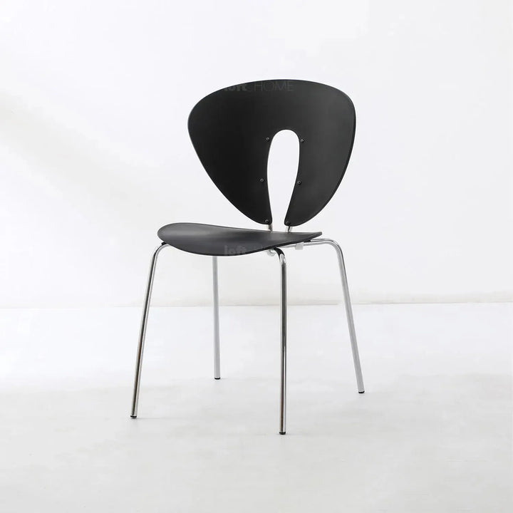 Contemporary plastic dining chair globus detail 16.