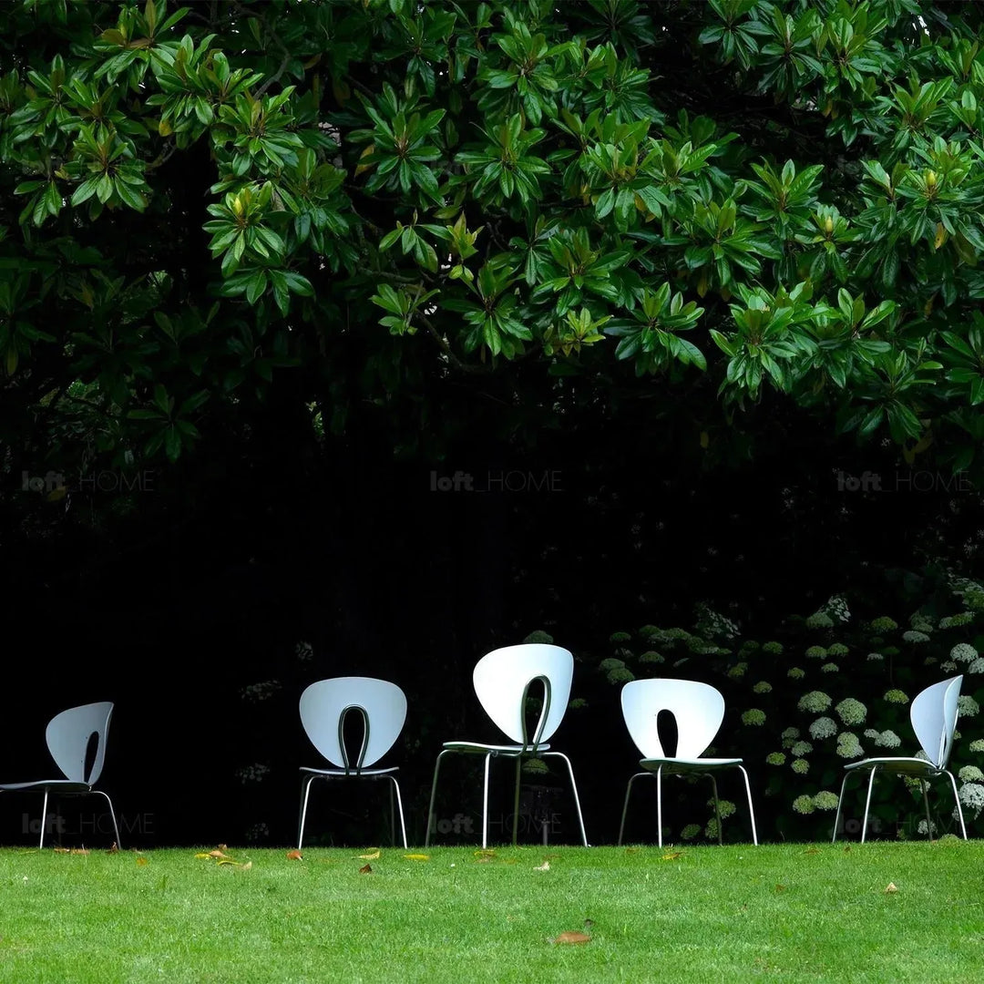 Contemporary plastic dining chair globus detail 5.