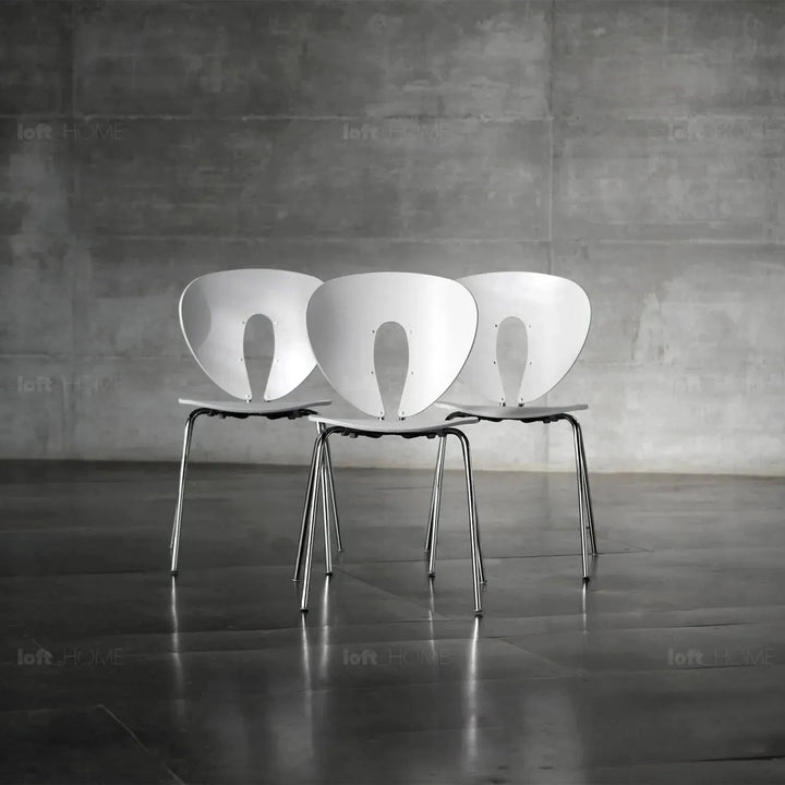 Contemporary plastic dining chair globus conceptual design.
