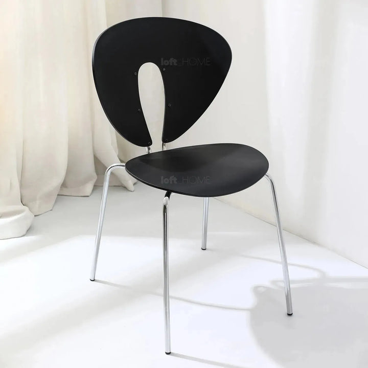 Contemporary plastic dining chair globus detail 15.
