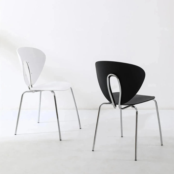 Contemporary plastic dining chair globus detail 13.