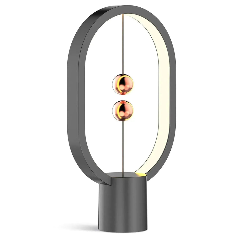 Contemporary plastic plug in table lamp heng s in white background.