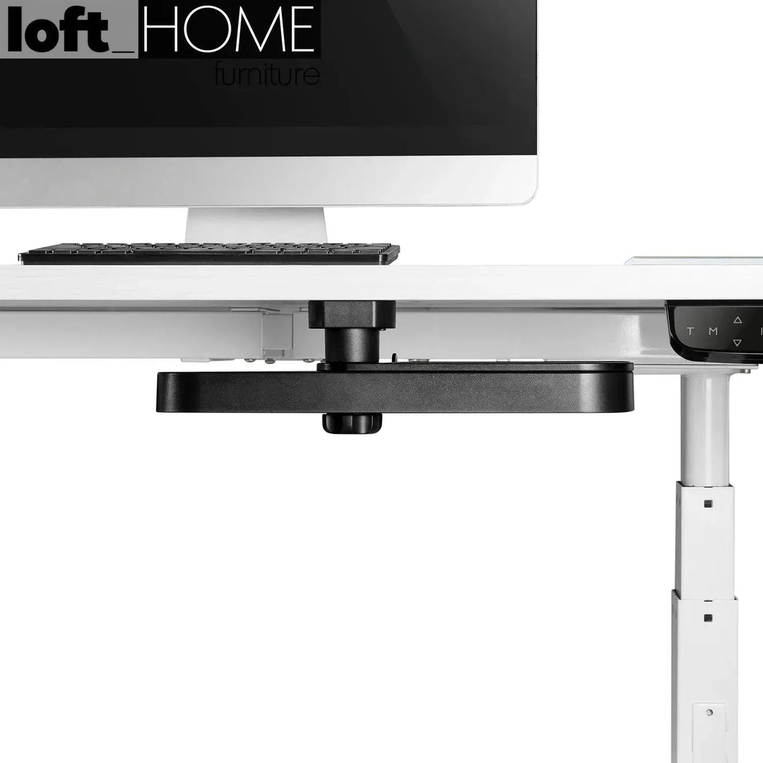 Modern plastic under desk swivel storage tray with mouse platform decor conceptual design.