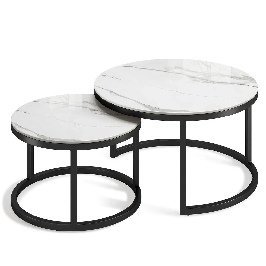 Modern sintered stone coffee table black conceptual design.