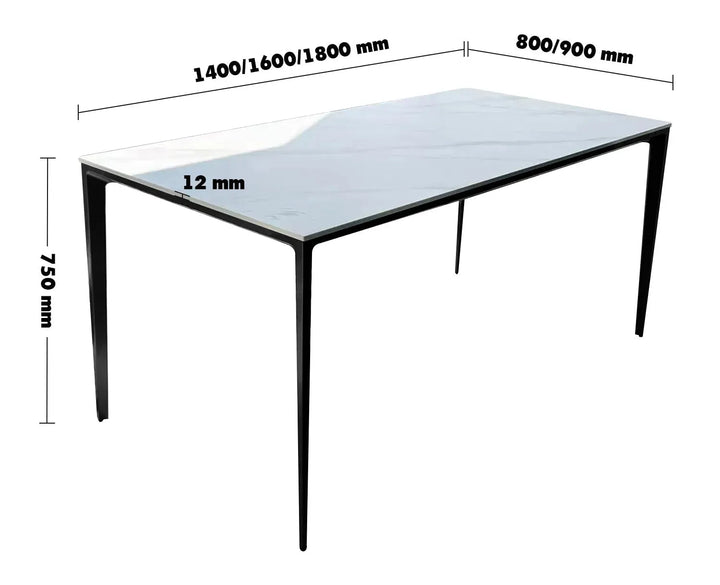 Minimalist sintered stone dining table long island black size charts.