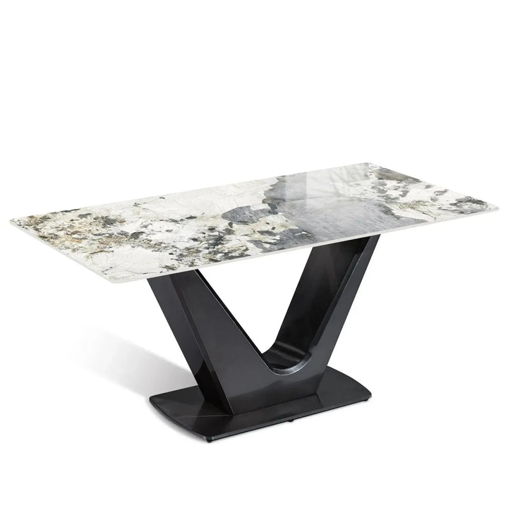 Modern sintered stone dining table titan v layered structure.
