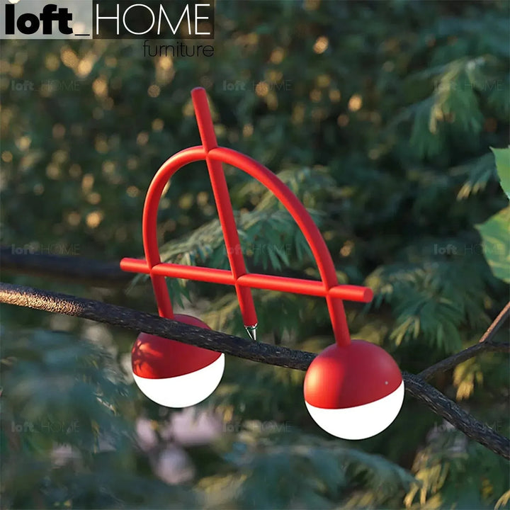 Contemporary steel charging table lamp balance conceptual design.