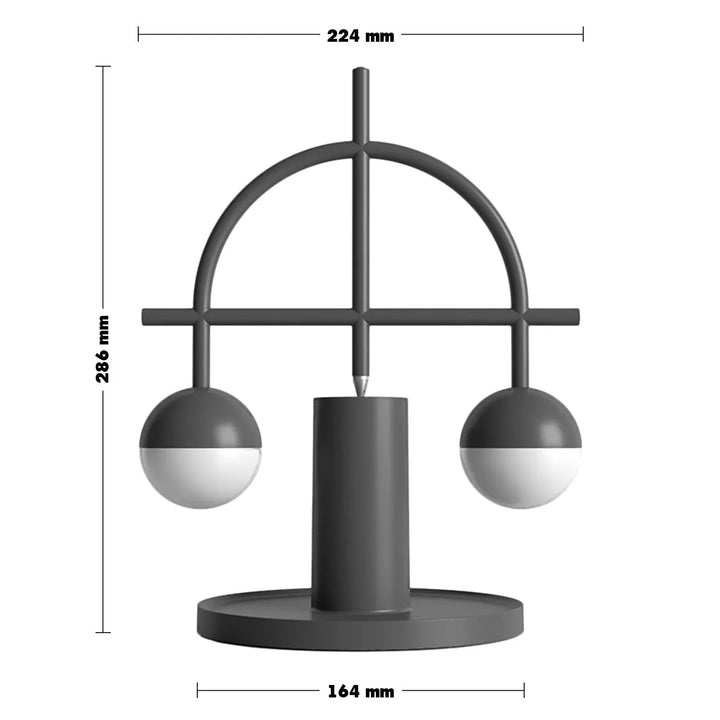 Contemporary steel charging table lamp balance size charts.