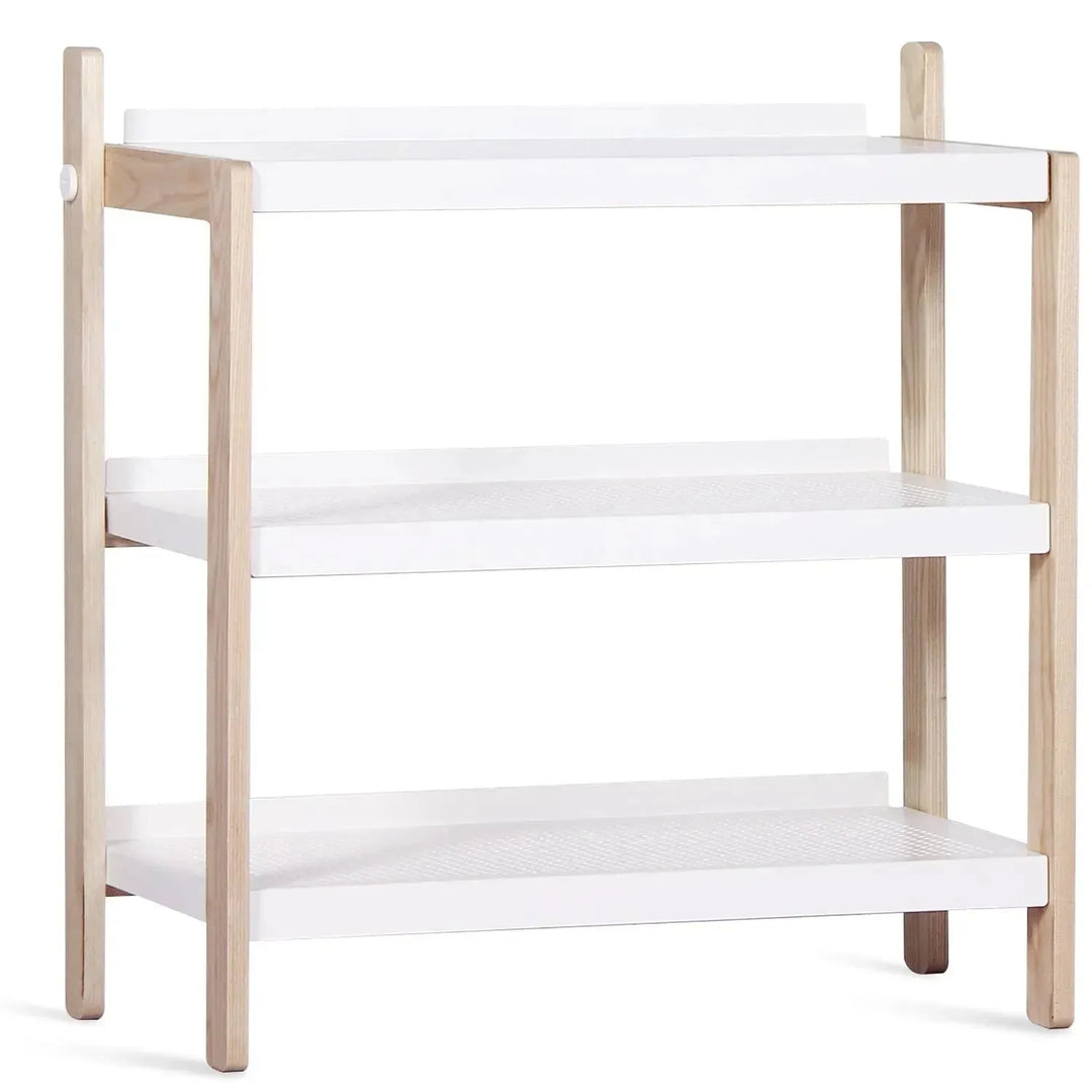 Modern steel shoe shelf sko 3 layered structure.
