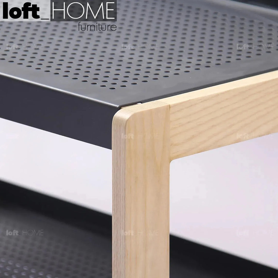 Modern steel shoe shelf sko 3 with context.