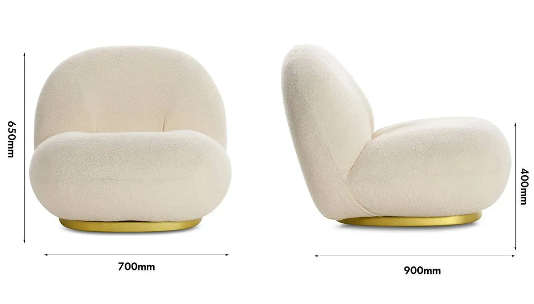 Cream teddy fabric 1 seater sofa pacha size charts.