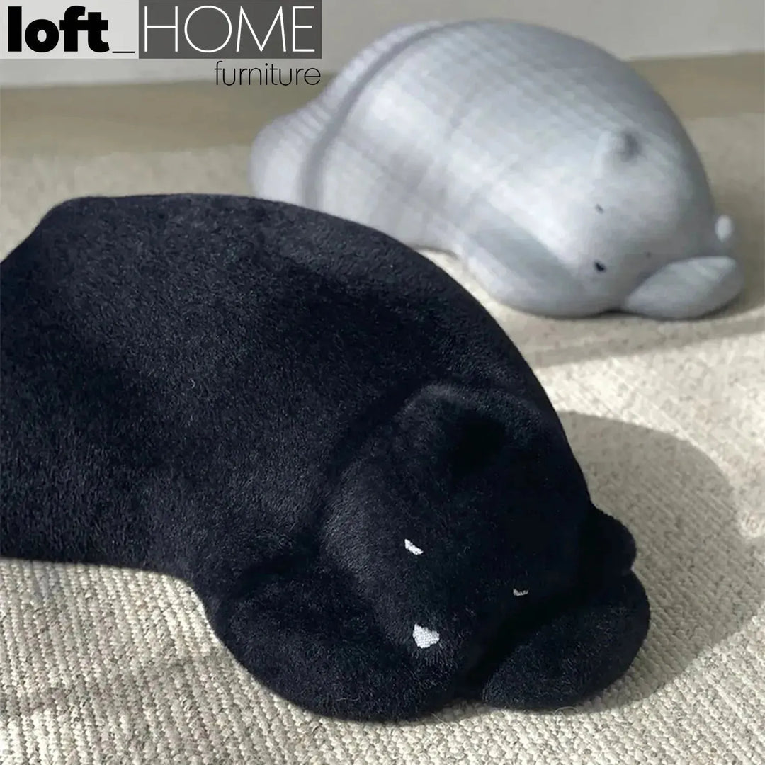 Contemporary velvet ottoman resting bear black size charts.