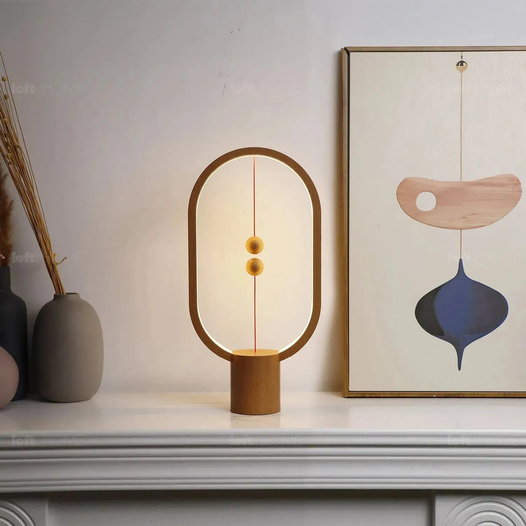 Contemporary wood grain charing table lamp heng l material variants.