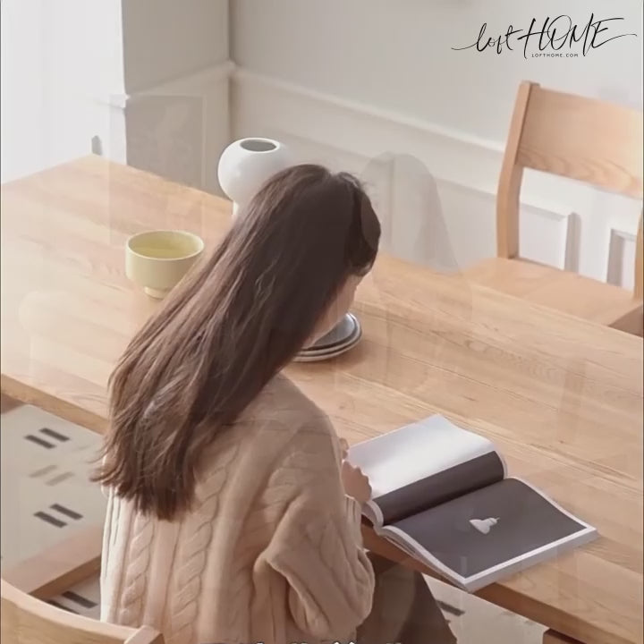 Scandinavian oak wood dining table kumo detail 15.