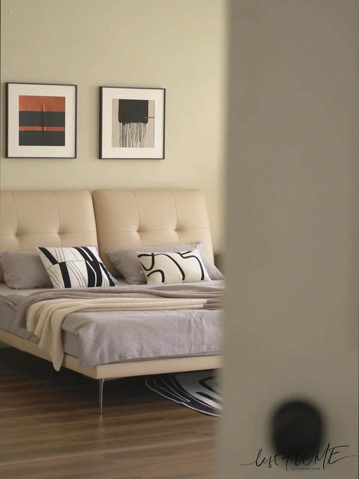 Modern microfiber leather bed poole conceptual design.