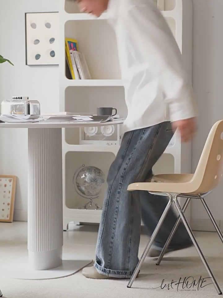 Contemporary plastic dining chair polo detail 8.