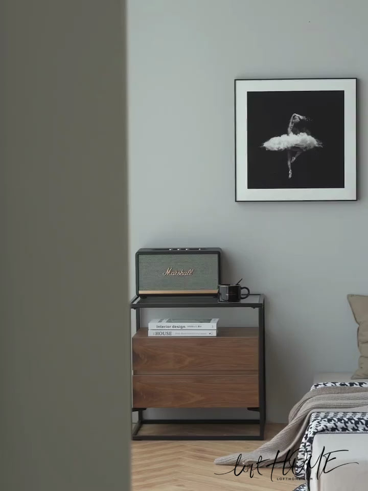 Modern tempered glass side table ivan layered structure.