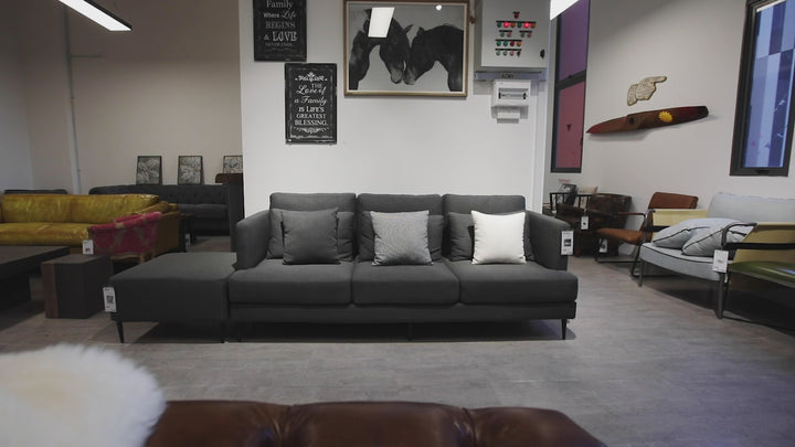 Modern fabric 2 seater sofa william detail 2.