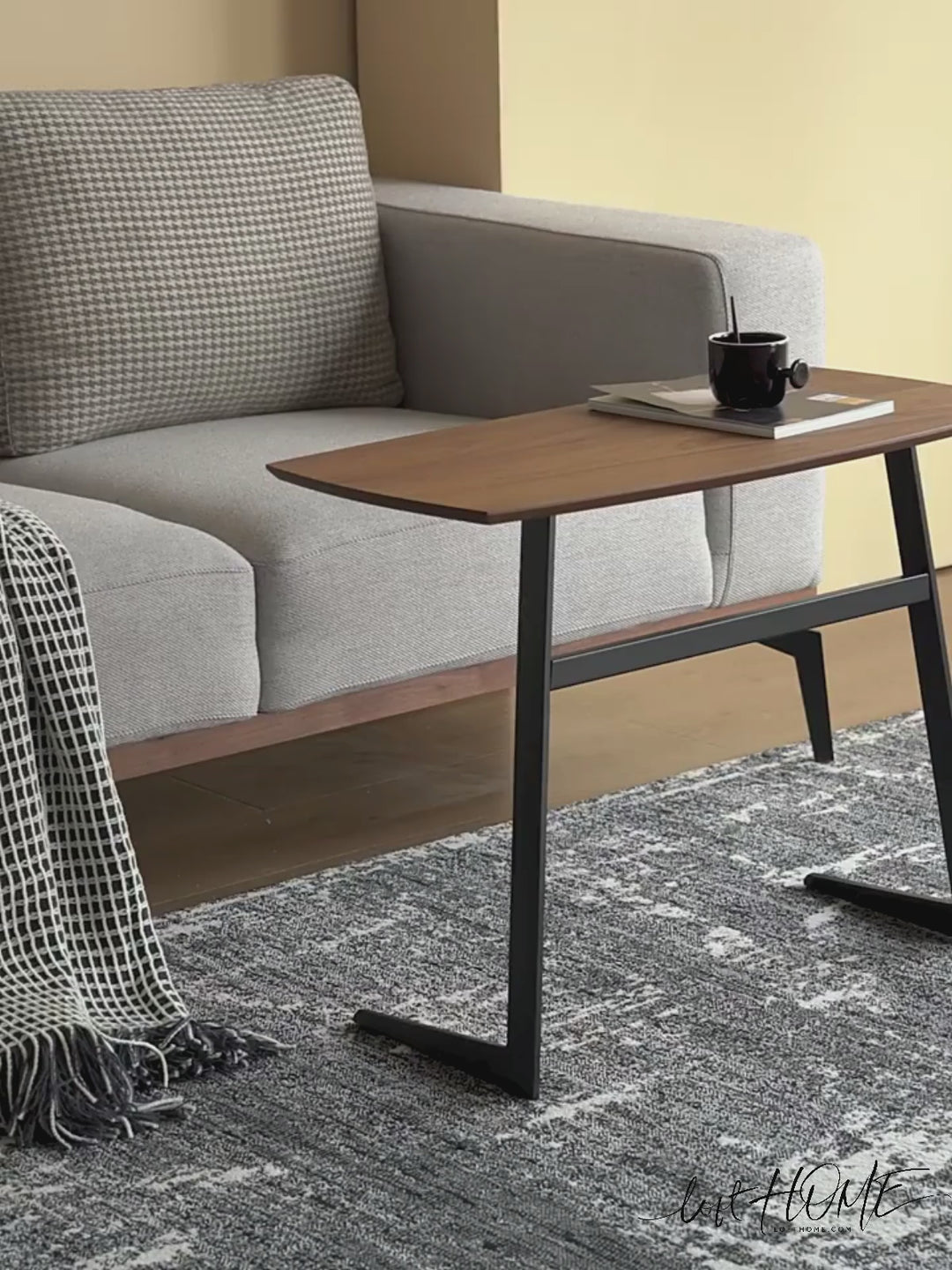 Modern plywood side table ivan wood l layered structure.