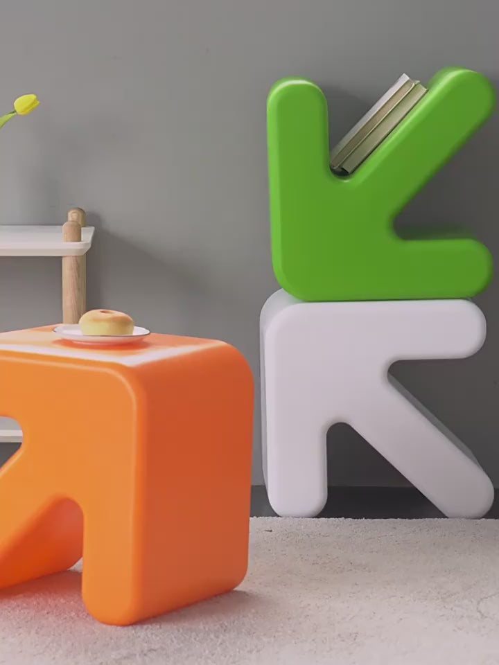 Contemporary plastic stool side table arrow size charts.
