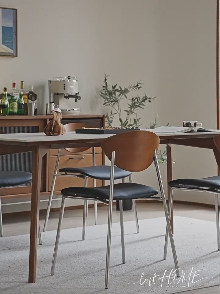 Vintage boxwood microfiber leather dining chair bird detail 12.