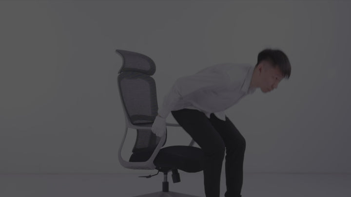 Modern mesh ergonomic office chair with headrest curve detail 22.