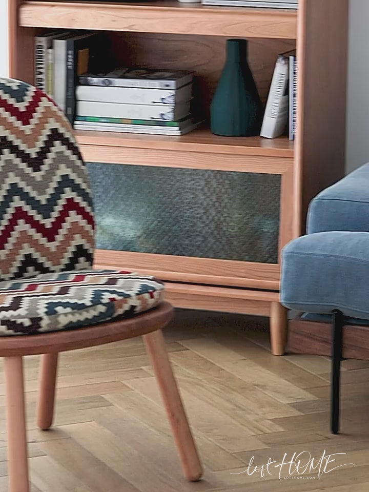 Scandinavian mixed weave fabric 1 seater sofa komachi detail 4.