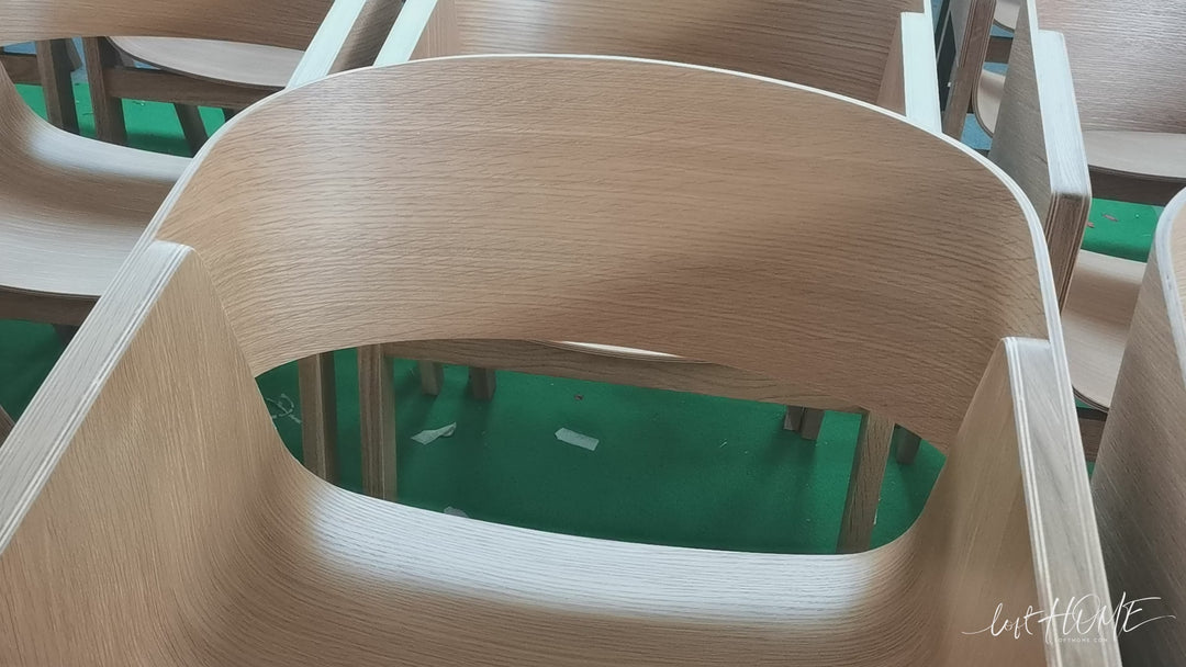 Scandinavian wood dining chair 2pcs set flair detail 5.