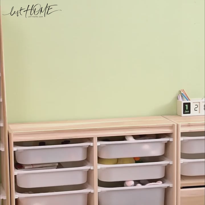 Scandinavian wood kids drawer cabinet whimsi detail 7.