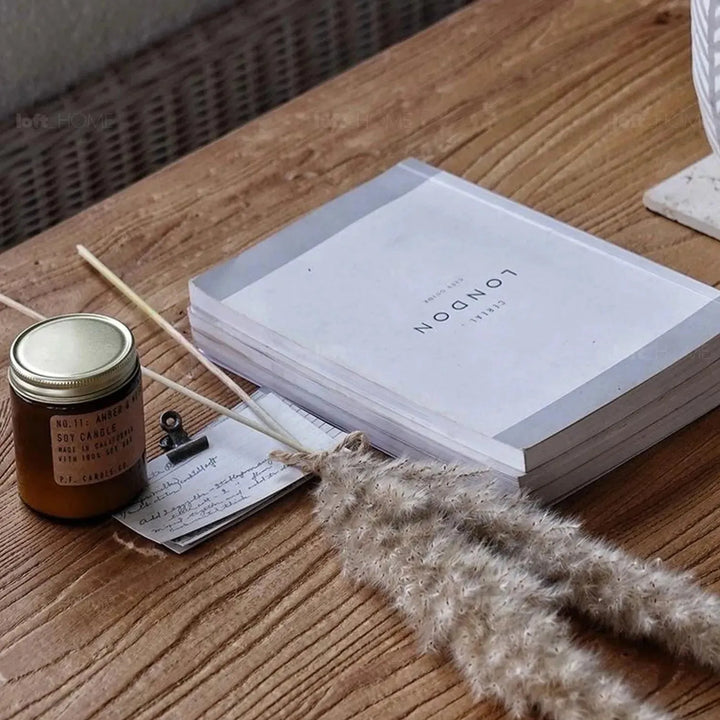 Rustic elm wood coffee table northern elm in real life style.