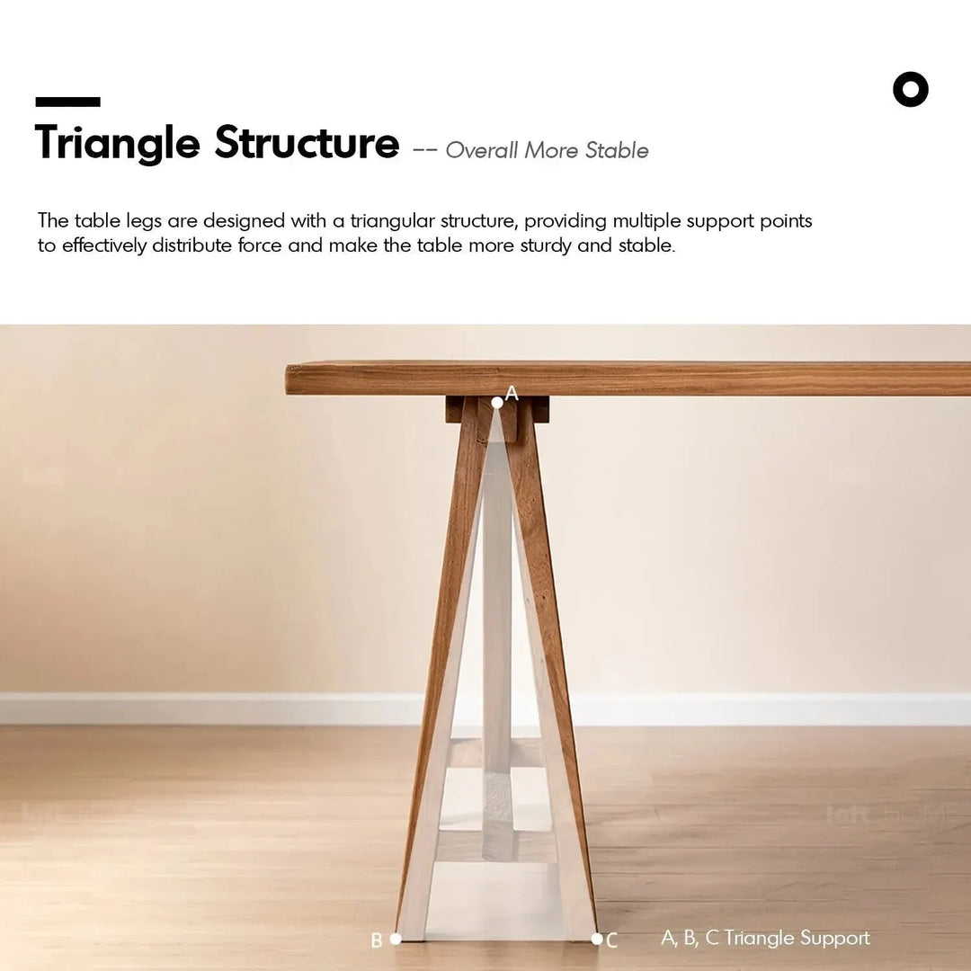 Rustic elm wood dining table craft elm in still life.