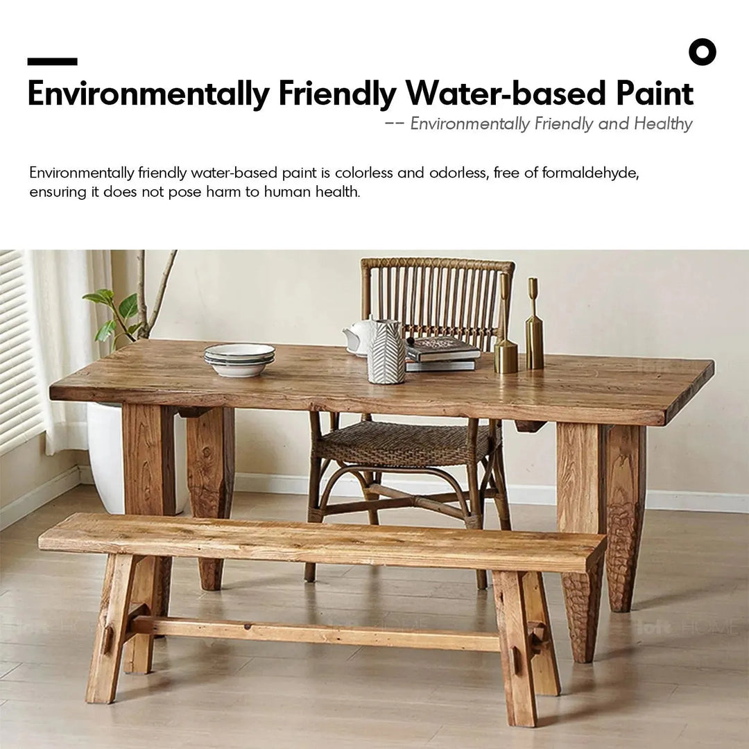 Rustic elm wood dining table kirin elm conceptual design.