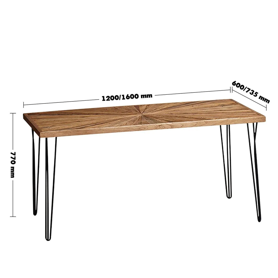 Rustic elm wood dining table ordinary elm size charts.
